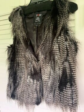 Women's Grey Faux Fur Vest